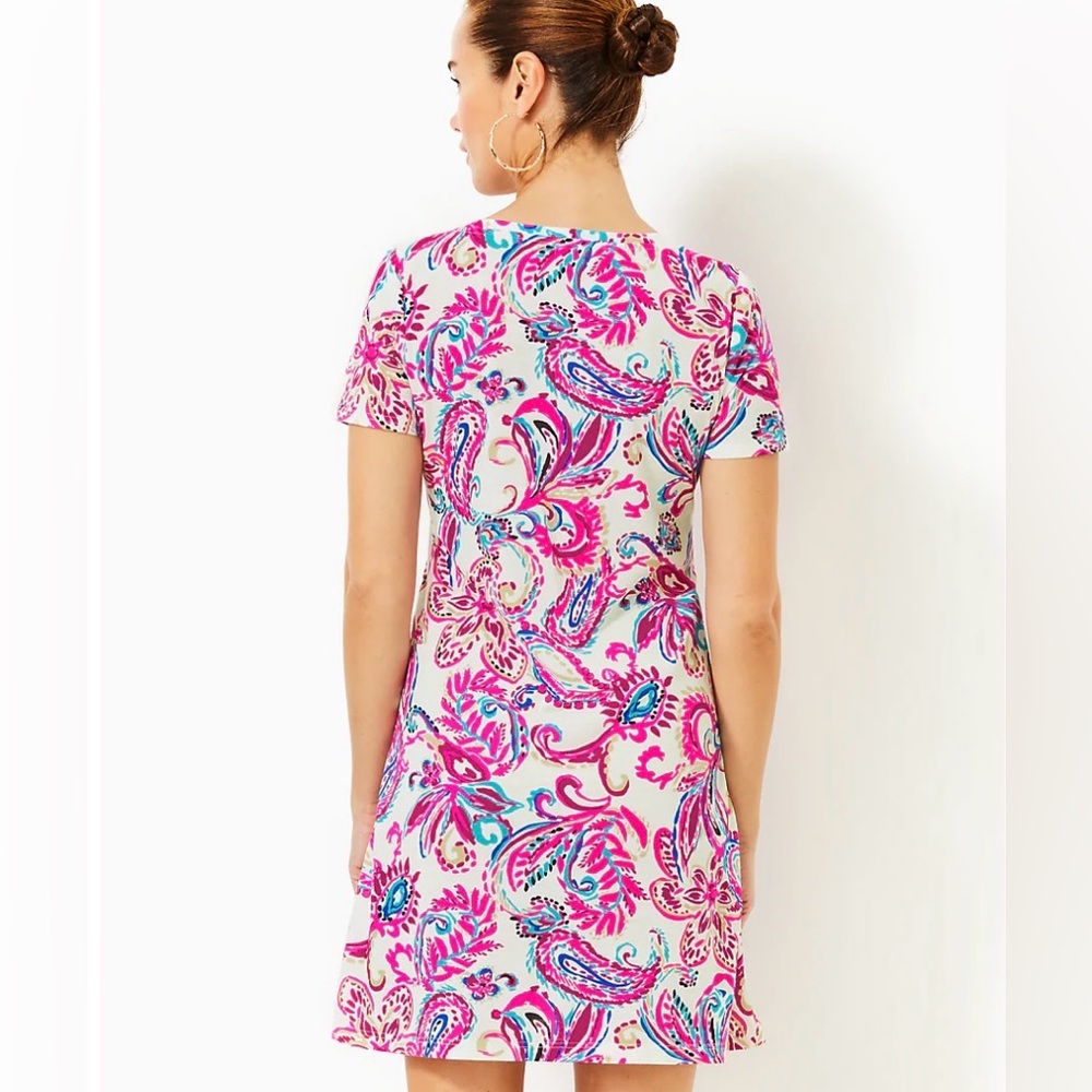 LILLY PULITZER CODY SHORT SLEEVE DRESS XXL COCONUT - FLITTING ABOUT Excellent - Picture 8 of 10